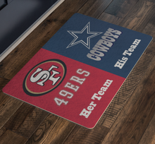 Load image into Gallery viewer, 49ers and Cowboys Her and His Team