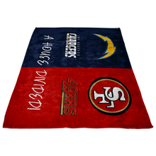 Load image into Gallery viewer, 49ers and Chargers Blanket