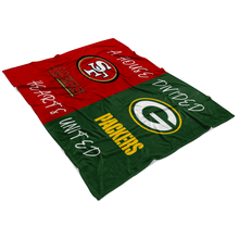 Load image into Gallery viewer, 49ers and Packers blanket divided united
