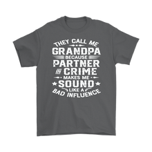 Load image into Gallery viewer, Grandpa Shirts They Call Me Grandpa Shirt Partner in Crime Shirt Funny Grandpa Shirt Father's Day Shirt