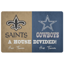 Load image into Gallery viewer, Saints and Cowboys font 2 Her Team and His Team