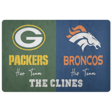 Load image into Gallery viewer, Packers and Broncos Her and His team the clines