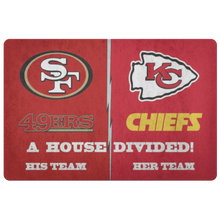Load image into Gallery viewer, 49ers and Chiefs font 2 bolt his and her team
