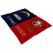 Load image into Gallery viewer, 49ers and Chargers Blanket