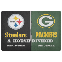 Load image into Gallery viewer, Steelers and Packers font 2 Mrs and Mr Jordan Bolt