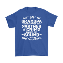 Load image into Gallery viewer, Grandpa Shirts They Call Me Grandpa Shirt Partner in Crime Shirt Funny Grandpa Shirt Father's Day Shirt