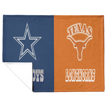 Load image into Gallery viewer, Cowboys and Longhorns Blanket new