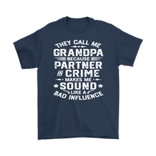Load image into Gallery viewer, Grandpa Shirts They Call Me Grandpa Shirt Partner in Crime Shirt Funny Grandpa Shirt Father's Day Shirt