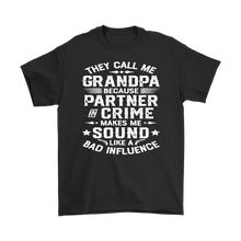 Load image into Gallery viewer, Grandpa Shirts They Call Me Grandpa Shirt Partner in Crime Shirt Funny Grandpa Shirt Father's Day Shirt