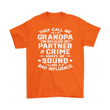 Load image into Gallery viewer, Grandpa Shirts They Call Me Grandpa Shirt Partner in Crime Shirt Funny Grandpa Shirt Father's Day Shirt