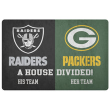 Load image into Gallery viewer, Raiders and Packers COLLEGE FONT HIS AND HER TEAM