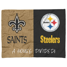 Load image into Gallery viewer, Saints and Steelers Blanket