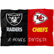 Load image into Gallery viewer, Raiders and Chiefs Blanket