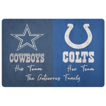 Load image into Gallery viewer, Cowboys and Colts font 1 His and Her Team The Gutierrez Family