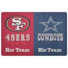 Load image into Gallery viewer, 49ers and Cowboys Her and His Team
