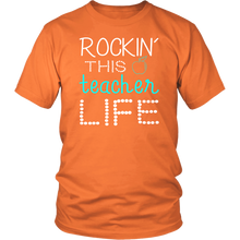 Load image into Gallery viewer, Teacher Gift Shirt Teacher Life T Shirt Rocking This Teacher Life T Shirt
