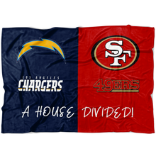 Load image into Gallery viewer, 49ers and Chargers Blanket