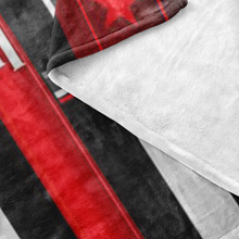 Load image into Gallery viewer, The Thin Red Line Fleece Blanket