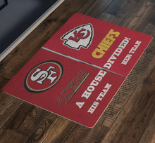 Load image into Gallery viewer, 49ers and Chiefs font 2 bolt his and her team