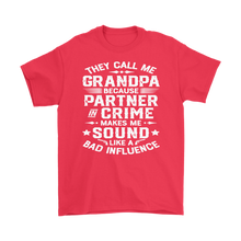 Load image into Gallery viewer, Grandpa Shirts They Call Me Grandpa Shirt Partner in Crime Shirt Funny Grandpa Shirt Father's Day Shirt