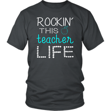 Load image into Gallery viewer, Teacher Gift Shirt Teacher Life T Shirt Rocking This Teacher Life T Shirt
