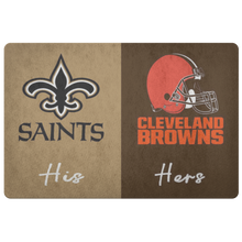 Load image into Gallery viewer, Saints and Browns font 1 His and Hers