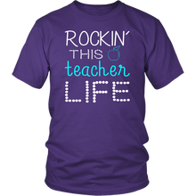 Load image into Gallery viewer, Teacher Gift Shirt Teacher Life T Shirt Rocking This Teacher Life T Shirt