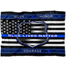 Load image into Gallery viewer, Blue Lives Matter Fleece Blanket Back The Blue Blanket