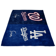 Load image into Gallery viewer, Nationals and Dodgers blanket Ana Sam