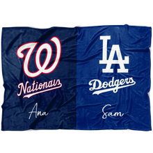 Load image into Gallery viewer, Nationals and Dodgers blanket Ana Sam